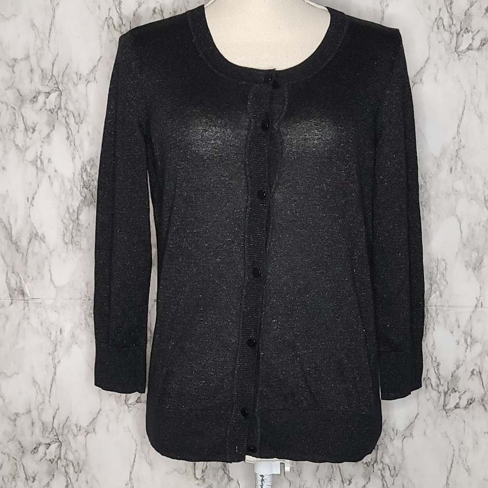 Talbots metallic cardigan size small
